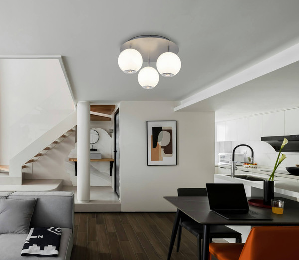 Globo Simmons LED Deckenleuchte 30W CCT Grau Matt, Metall Memoryfunktion Ø15cm 16062-3D