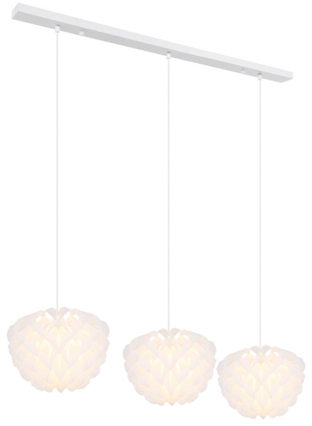Globo Irene E14 Hängeleuchte 3-fach 25W Weiß, Metall Ø26cm 16115-3H