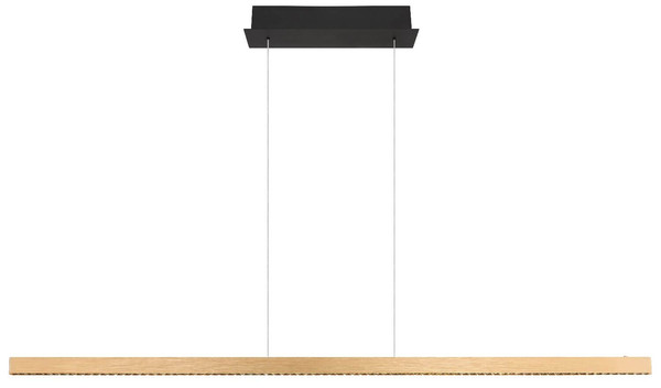 Globo LED Pendelleuchte Dentsy 53W dimmbar neutralweiss Schwarz matt kupferfarben gebürstet Metall Aluminium 150x120cm