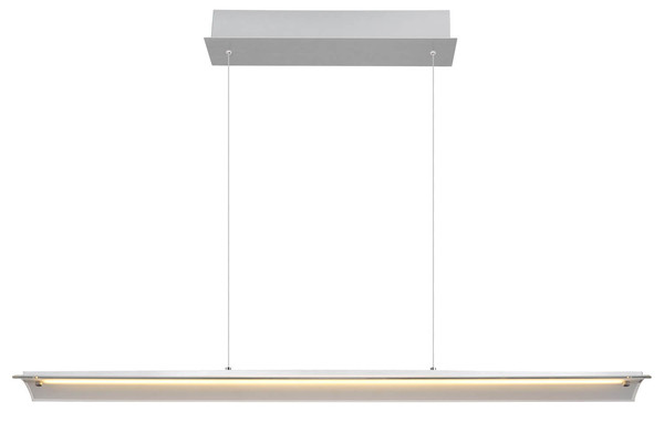 Globo Muriella LED Hängeleuchte 24W Warmweiß Aluminium Gebürstet 150cm 17017A