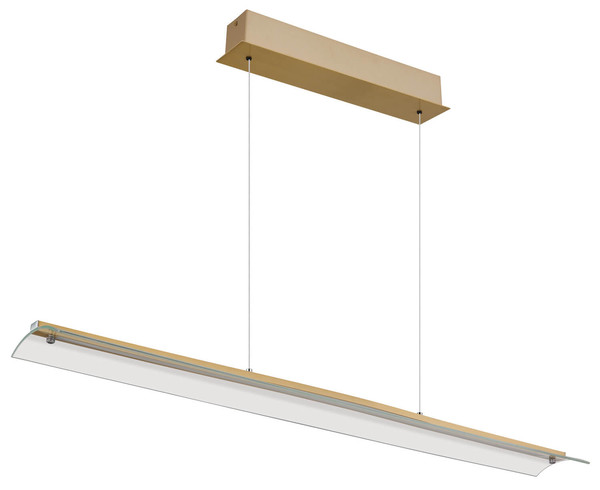 Globo Muriella LED Hängeleuchte 24W Warmweiß Messingfarben Matt, Metall 150cm 17017M