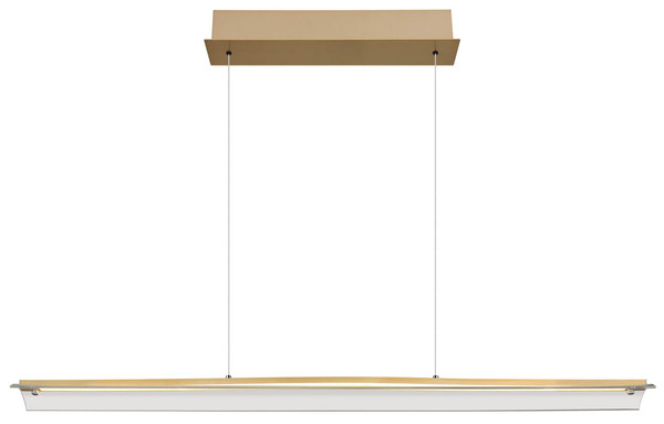 Globo Muriella LED Hängeleuchte 24W Warmweiß Messingfarben Matt, Metall 150cm 17017M