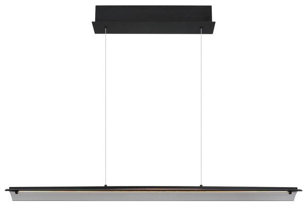 Globo Muriella LED Hängeleuchte 24W Warmweiß Schwarz Matt, Metall 150cm 17017S