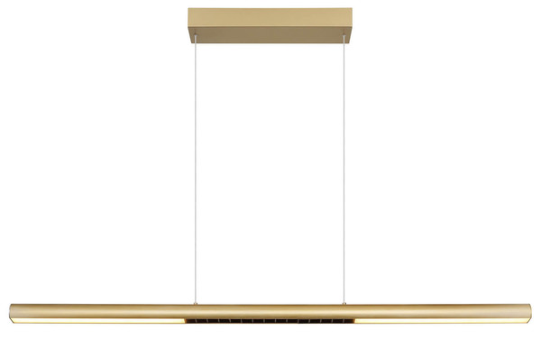 Globo Cody LED Hängeleuchte 24W Warmweiß Goldfarben Matt, Metall 150cm 17018G