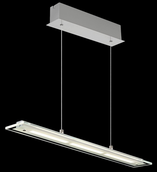 Globo LED Pendelleuchte Novak 12W dimmbar CCT warm-/neutral-/tageslichtweiss Nickel matt Metall Glas 150x64cm
