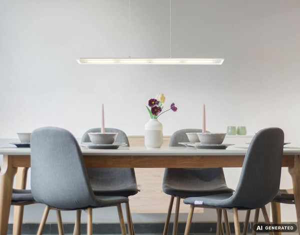Globo LED Pendelleuchte Novak 20W dimmbar CCT warm-/neutral-/tageslichtweiss Nickel matt Metall Glas 150x88cm