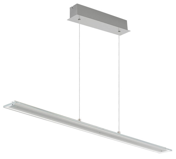 Globo LED Pendelleuchte Novak 22W dimmbar CCT warm-/neutral-/tageslichtweiss Nickel matt Metall Glas 150x115cm
