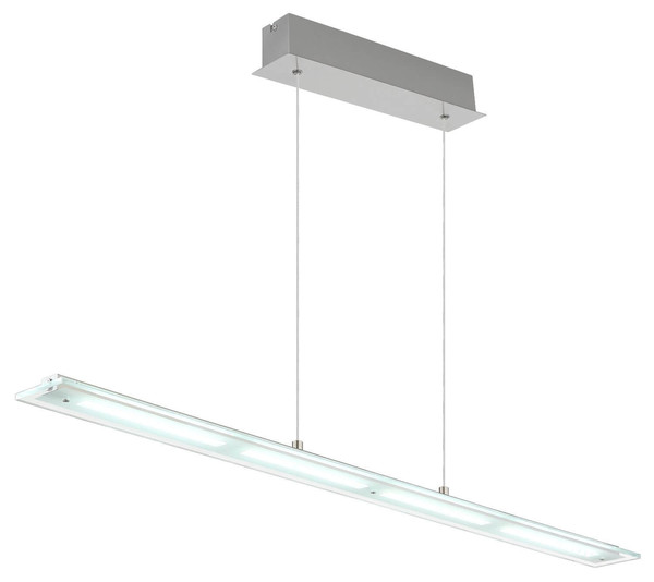 Globo LED Pendelleuchte Novak 22W dimmbar CCT warm-/neutral-/tageslichtweiss Nickel matt Metall Glas 150x115cm