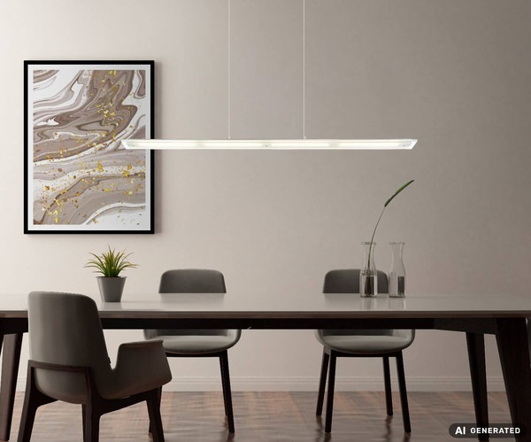 Globo LED Pendelleuchte Novak 22W dimmbar CCT warm-/neutral-/tageslichtweiss Nickel matt Metall Glas 150x115cm