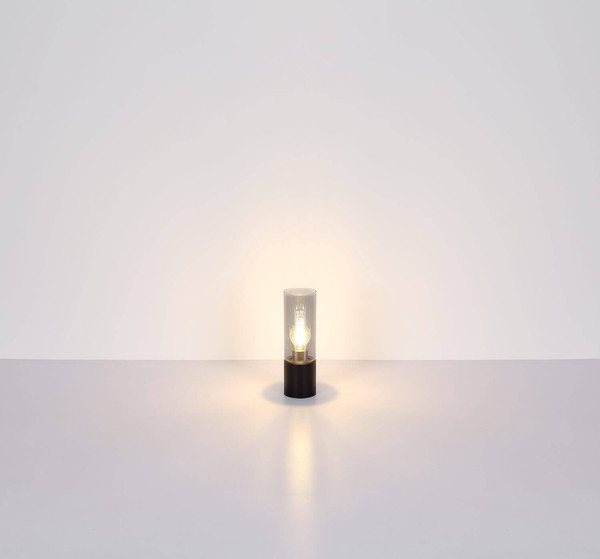 Globo Pendelleuchte Annika 3-flammig E27 Schwarz matt rauchfarben Metall Glas Ø30cm