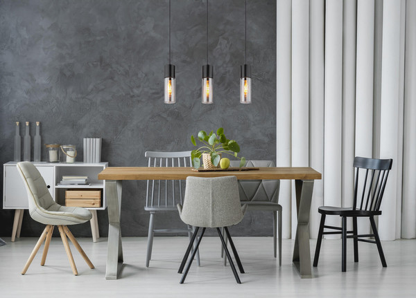 Globo Annika E27 Hängeleuchte 3-fach 25W Schwarz Matt, Metall Ø9cm 21000-3HBN