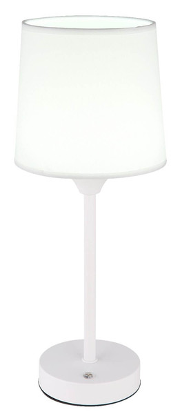 Globo LED Tischleuchte Lunki 2,5W dimmbar Akku CCT warm-/neutral-/tageslichtweiss Weiß matt Metall Textil Ø14cm