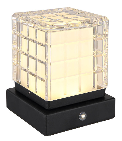 Globo Lunki LED Tischleuchte 2,50W CCT Schwarz Matt, Metall 13cm 21009S