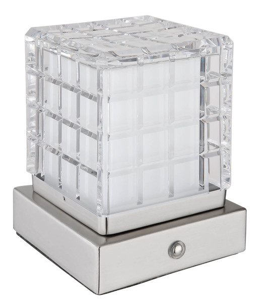 Globo Lunki LED Tischleuchte 2,50W CCT Nickel Matt, Metall 13cm 21009W