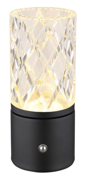 Globo Lunki LED Tischleuchte 2,50W CCT Schwarz Matt, Metall Ø8cm 21010S