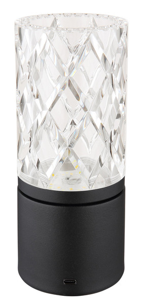 Globo Lunki LED Tischleuchte 2,50W CCT Schwarz Matt, Metall Ø8cm 21010S