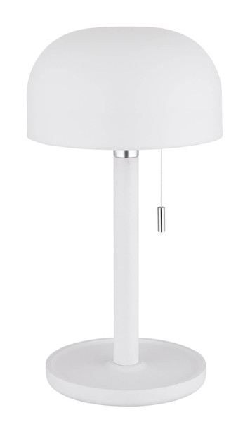 Globo Norman LED Tischleuchte 1,50W CCT IP44 Weiß Matt, Bambus Ø15cm 21016W