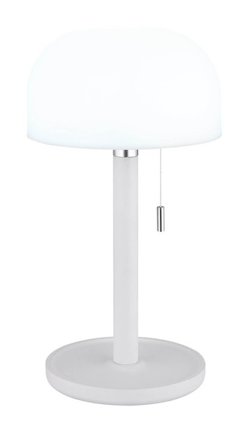 Globo Norman LED Tischleuchte 1,50W CCT IP44 Weiß Matt, Bambus Ø15cm 21016W