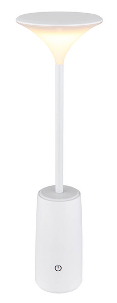 Globo Quirin LED Tischleuchte 1,20W Warmweiß Weiß Matt Ø10cm 21020W