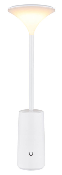 Globo Quirin LED Tischleuchte 1,20W Warmweiß Weiß Matt Ø10cm 21020W