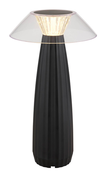 Globo Illumi LED Tischleuchte 1W Warmweiß Schwarz Matt Ø15,4cm 21021B