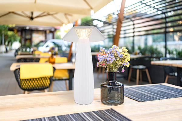 Globo Illumi LED Tischleuchte 1W Warmweiß Weiß Matt Ø15,4cm 21021W