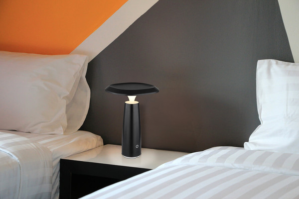 Globo Bowie LED Tischleuchte 1,20W Warmweiß Schwarz Matt Ø14cm 21022