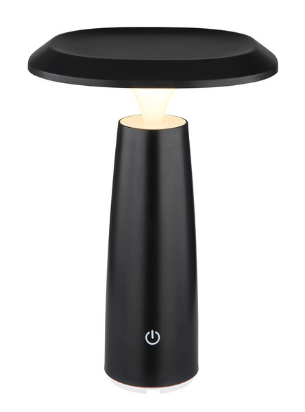 Globo Bowie LED Tischleuchte 1,20W Warmweiß Schwarz Matt Ø14cm 21022