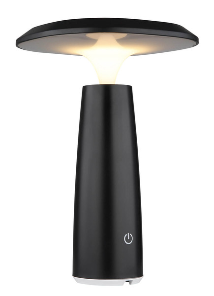 Globo Bowie LED Tischleuchte 1,20W Warmweiß Schwarz Matt Ø14cm 21022