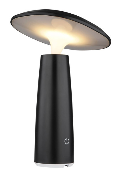 Globo Bowie LED Tischleuchte 1,20W Warmweiß Schwarz Matt Ø14cm 21022