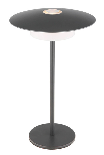 Globo Kyler LED Tischleuchte 3W CCT IP44 Grau Matt, Metall Memoryfunktion Ø18cm 21024G