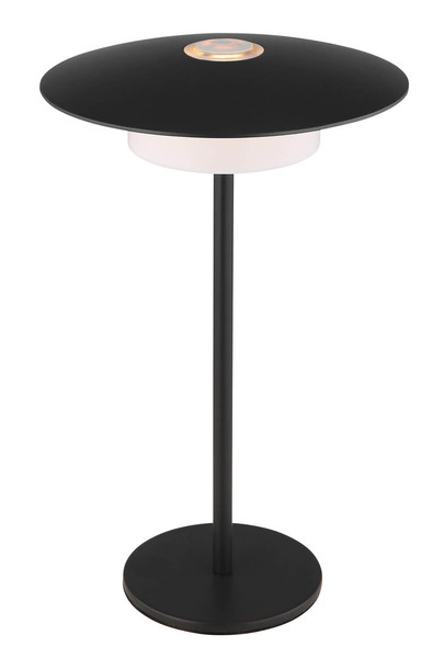 Globo Kyler LED Tischleuchte 3W CCT IP44 Schwarz Matt, Metall Memoryfunktion Ø18cm 21024S