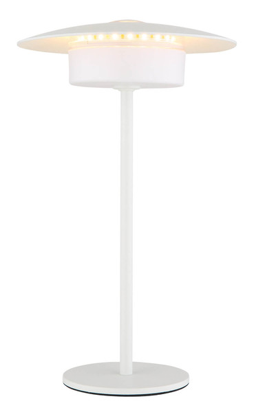 Globo Kyler LED Tischleuchte 3W CCT IP44 Weiß Matt, Metall Memoryfunktion Ø18cm 21024W