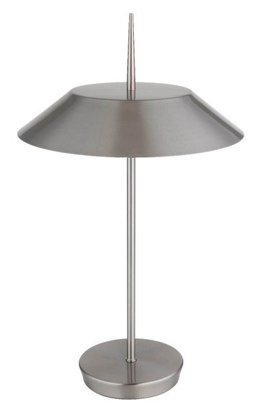 Globo Tischleuchte Brenlor 2-flammig E27 Nickel matt Metall Ø30cm