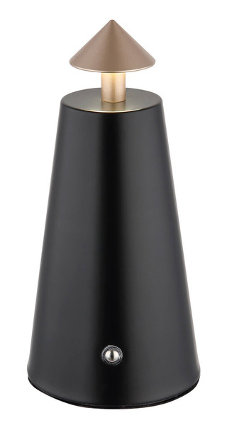 Globo Liva LED Tischleuchte 1,20W CCT Schwarz Matt, Metall Ø4,2cm 21037CS