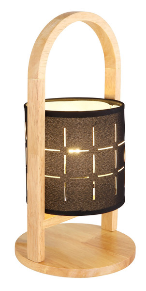 Globo Ninja E14 Tischleuchte 40W Naturfarben, Holz 33cm 21506B