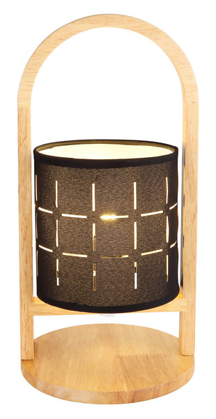 Globo Ninja E14 Tischleuchte 40W Naturfarben, Holz 33cm 21506B