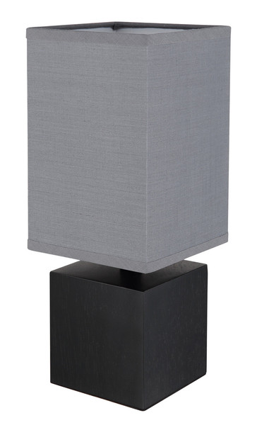 Globo Valentino E27 Tischleuchte 7W Schwarz Getüncht, Holz 30cm 21628A