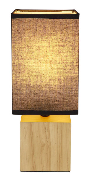 Globo Valentino E27 Tischleuchte 7W Naturfarben, Holz 30cm 21628B