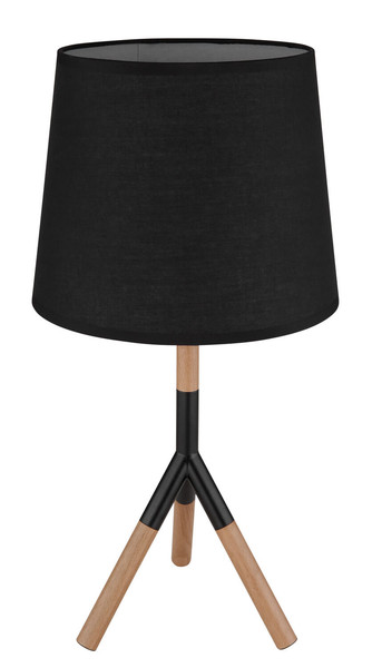 Globo Kikki E27 Tischleuchte 40W Schwarz Matt, Metall Ø25cm 21629T