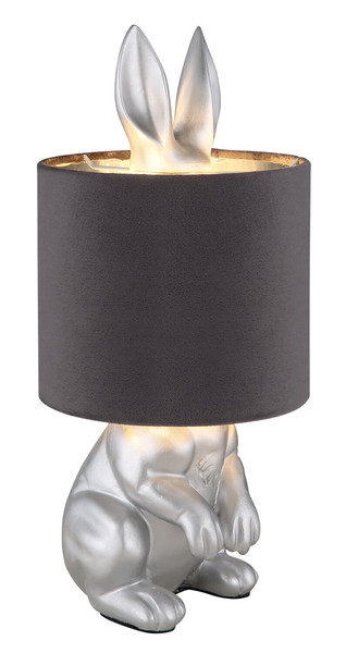 Globo Rabbit E27 Tischleuchte 25W Silberfarben Matt Ø18cm 21633S