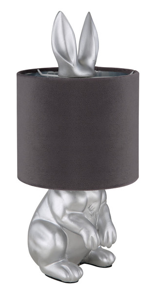 Globo Rabbit E27 Tischleuchte 25W Silberfarben Matt Ø18cm 21633S