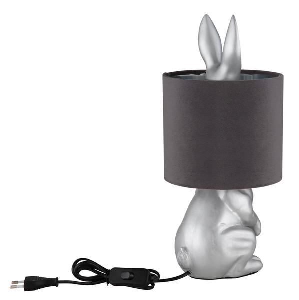 Globo Rabbit E27 Tischleuchte 25W Silberfarben Matt Ø18cm 21633S