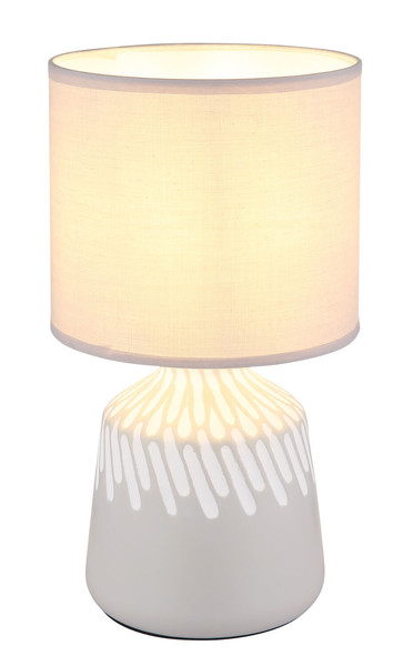 Globo Rela E14 Tischleuchte 40W Aschfarben, Keramik Ø17,5cm 21733AS