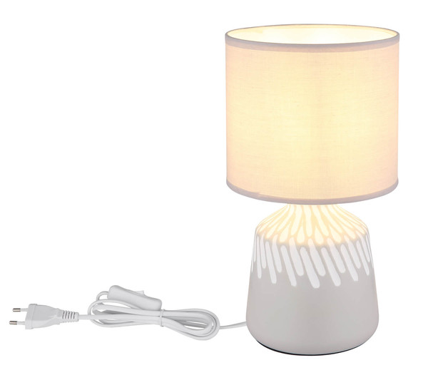 Globo Rela E14 Tischleuchte 40W Aschfarben, Keramik Ø17,5cm 21733AS