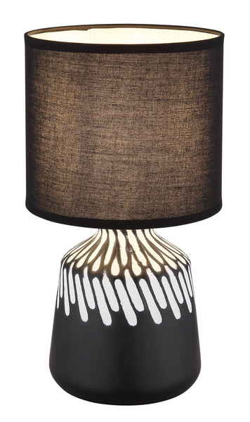 Globo Rela E14 Tischleuchte 40W Schwarz, Keramik Ø17,5cm 21733S