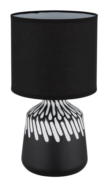 Globo Rela E14 Tischleuchte 40W Schwarz, Keramik Ø17,5cm 21733S