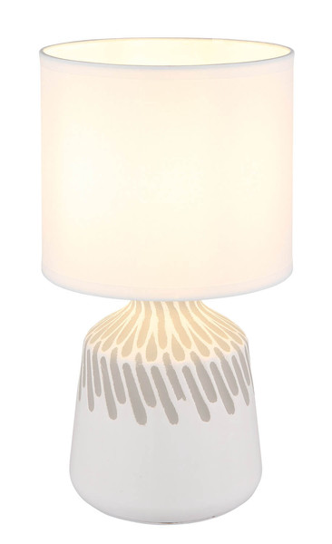 Globo Rela E14 Tischleuchte 40W Weiß, Keramik Ø17,5cm 21733W