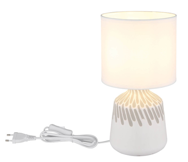 Globo Rela E14 Tischleuchte 40W Weiß, Keramik Ø17,5cm 21733W