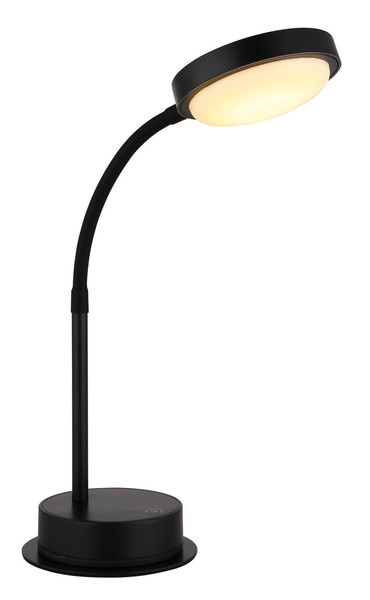 Globo Pegasi LED Tischleuchte 0,90W Warmweiß Schwarz Matt, Metall Ø11cm 24103TA